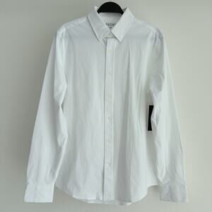 Rhone Commuter Shirt Mens Medium White Midweight Pro Button Up Performance
